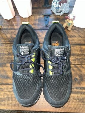 Timberland PRO Black Work Sneakers with Purple Stitching